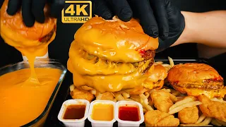 ASMR | Cheese Cheese Cheese Cheeseburger mukbang | no talking eating sounds