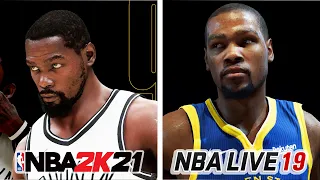 NBA 2K21 NEXT GEN vs NBA LIVE 19 COMPARISON (PART 2)