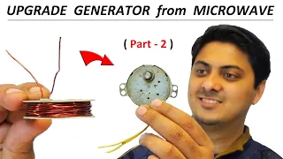 300 AMP DISCHARGE !!!  Generator from 220V Microwave Synchronous Motor DIY