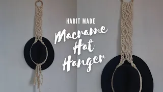 Simple Macrame Hat Hanger Tutorial | DIY Hat Organizer | Double Half Hitch | Macrame for Beginner