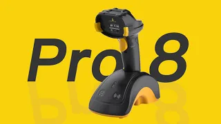 Inateck Pro 8 2D Wireless Bluetooth® 5.3 Barcode Scanner with Touchscreen & CMOS+CCD Dual Modules
