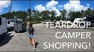 Teardrop Camper Shopping - MUST FIT IN OUR GARAGE! (NOT Full Spec Reviews, Just SIMPLE Overviews!)