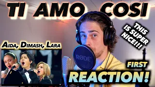 Dimash Qudaibergen, Lara Fabian, Aida Garifullina - Ti amo cosi FIRST REACTION (THIS IS SUPER NICE!)