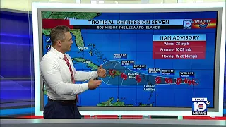 Tropical depression 7 forms in Atlantic