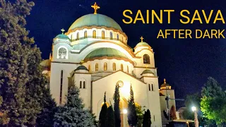 SAINT SAVA TEMPLE PARK AFTER DARK