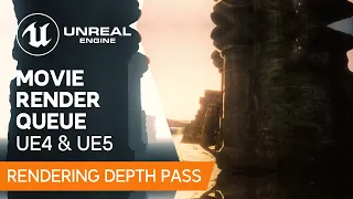 Unreal Engine 5 (works in UE4) Rendering depth pass in movie render queue