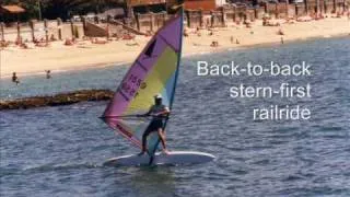 Classic windsurfer freestyle - backwards railride, backwards