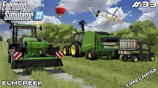 Buying JOHN DEERE mowers & making 27 big GRASS bales | Elmcreek | Farming Simulator 22 | Episode 33