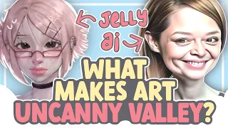 What Makes Art UNCANNY VALLEY? (AI Art, Jelly Art, & The Brain) || SPEEDPAINT + COMMENTARY