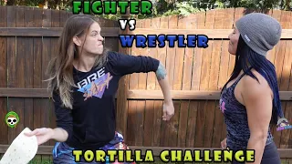 Fighter Vs Pro Wrestler Tortilla Challenge