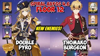 Navia Double Pyro & Kokomi Thoma Burgeon | Spiral Abyss 4.6