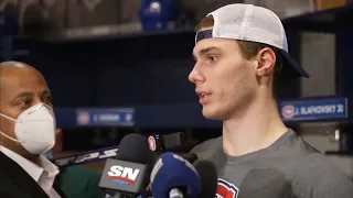 Juraj Slafkovsky says the Canadiens need to have better starts to games