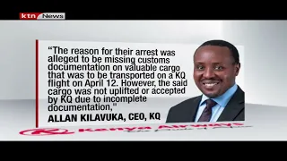 2 Kenya Airways employees are being held by the DRC military over alleged missing customs documents