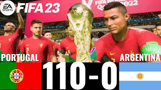 FIFA 23 - PORTUGAL 110-0 ARGENTINA  ! FIFA  WORLD CUP FINAL 2022 QATAR ! RONALDO VS MESSI !