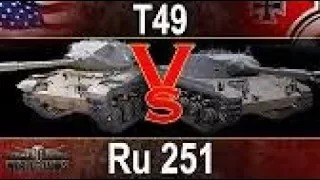 World of Tanks Blitz - Ru 251 vs T49