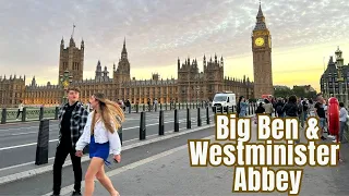 🇬🇧 Big Ben , London | Walking Tour in Westminster Abbey | ওয়েস্টমিনস্টার অ্যাবে ও বিগ বেন.