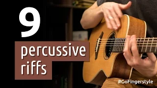 9 percussive fingerstyle riffs | GoFingerstyle