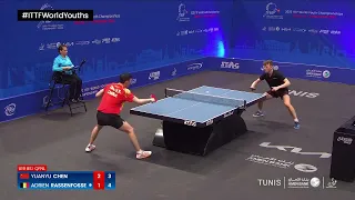 Chen Yuanyu vs Adrien Rassenfosse U19 Boys table tennis wm 2022