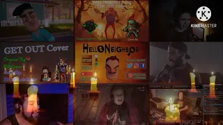 HELLO NEIGHBOR SONG (GET OUT) LYRIC VIDEO - VOCAL COVER MASHUP