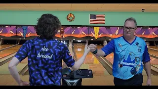 Step ladder finals Walter Ray Williams Jr with Deo Benard at PBA/PBA50 in Houston TX on 12-17-23