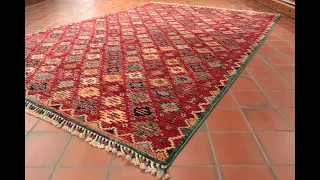 Striking Handmade Afghan Samarkand rug with a kaleidoscope of colours 308772