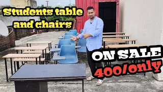 Sale of old student chairs and tables  for institute//bachhon ke desk and tables on sale //Jammu//