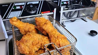 VEVOR electric deep fryer review/ fried chicken recipe