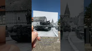 Tanks in Town! Then and Now Lemgo/Germany #lemgo #street #tank #house #then #history #ww2