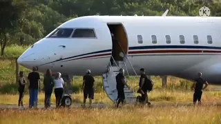 Olha Gustavo Lima no seu jato gigante