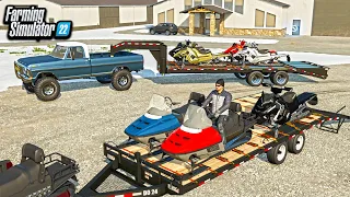 REDNECK SNOWMOBILE TRIP! HEADING INTO MOUNTAINS (NEW POLARIS RMK 850) | FARMING SIMULATOR 2022