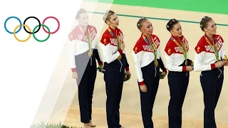 Russia wins fifth straight gold in rhythmic gymnastics group final