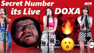 SECRET NUMBER FINALLY ON it's LIVE?! LOCKEY REACTION to “DOXA” - SECRET NUMBER Band LIVE Concert