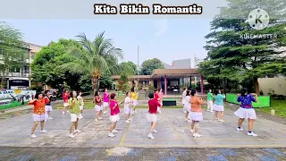 Kita Bikin Romantis - Line Dance || Demo || Beauty LD Queen T.Ratu || Mei2 LD Class