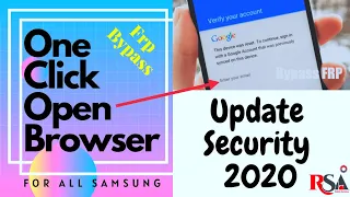 How To Easily Bypass Samsung Google Account | One Click Browser Open