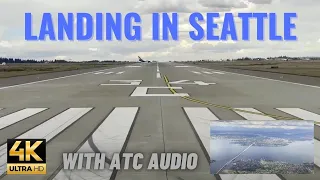 [REAL ATC] [4K] Landing at SeaTac (Seattle Tacoma) Airport w/ LIVE Air Traffic Control audio/CC