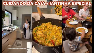 Juliana Perdomo cuidando da casa + Jantinha para receber a mamãe