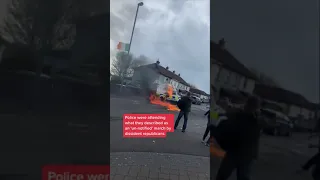 Police vehicle attacked in Northern Ireland