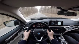 2017 BMW 5 Series 530D G30 GoPro POV Test Drive and Acceleration