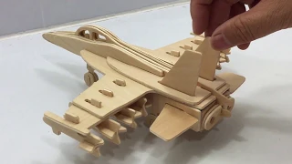 DIY Miniature F18 FIGHTER JET ~ 3D Wooden Puzzle