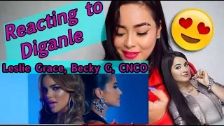 Reacting to Leslie Grace, Becky G, CNCO "Diganle" (Official Tainy Remix Video) | Lali |