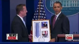 CNN: Pres. Obama's surprise for Gibbs' last day