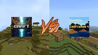 Craftsman 4 VS Craftsman Block Craft Survival. Comparación.