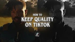 how to upload to tiktok without losing quality