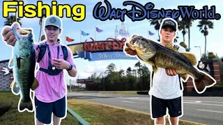 Fishing In Disney World ! (GIANT BASS)