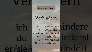 Practice German language Verbconjugation with help of short videos for beginners - verhindern (verb)