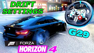 Logitech G29 DRIFT Wheel Settings (BMW M4 DRIFT) Forza Horizon 4