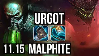 URGOT vs MALPHITE (TOP) | Rank 2 Urgot, 4/1/4 | NA Challenger | v11.15