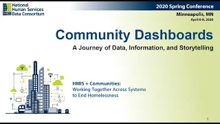 Community Dashboards – A Journey of Data, Information, and Storytelling