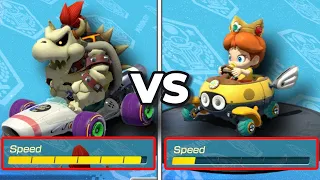 Fastest vs Slowest Combo in Mario Kart 8 Deluxe!