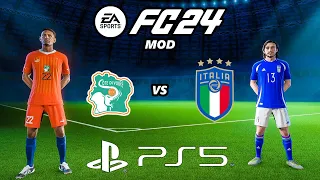 FC 24 CÔTE D'IVOIRE - ITALIE | PS5 MOD Ultimate Difficulty Career Mode HDR Next Gen